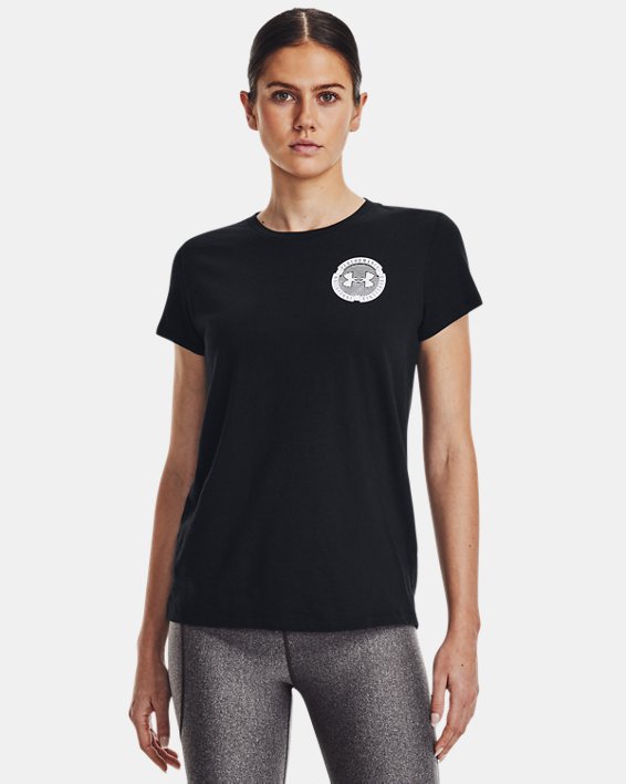 Camiseta de manga corta UA Collegiate Varsity para mujer, Black, pdpMainDesktop image number 0